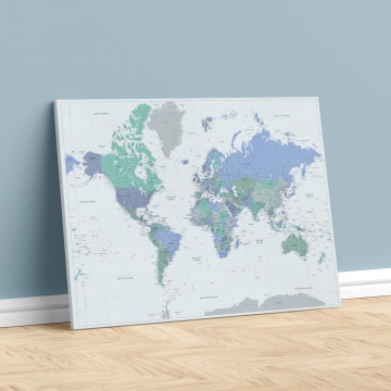 Pasaulio žemėlapis Nr.11 Mėlynas opalas