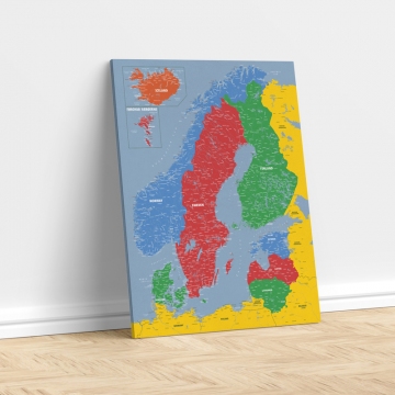 Skandinavijos žemėlapis Nr.7 Geltonas topazas