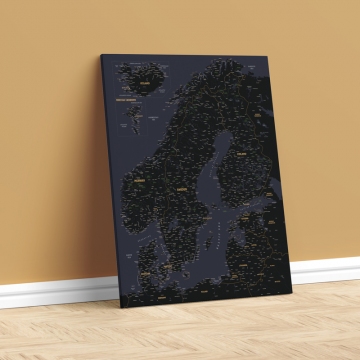   Skandinavijos žemėlapis Nr.8 Juoda anglis ir auksas