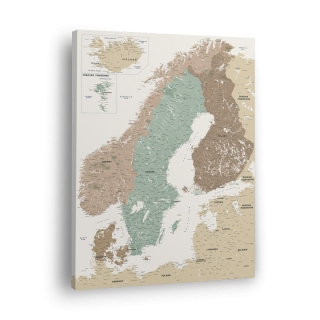 Skandinavijos žemėlapis Nr.1 Dūminis kvarcas